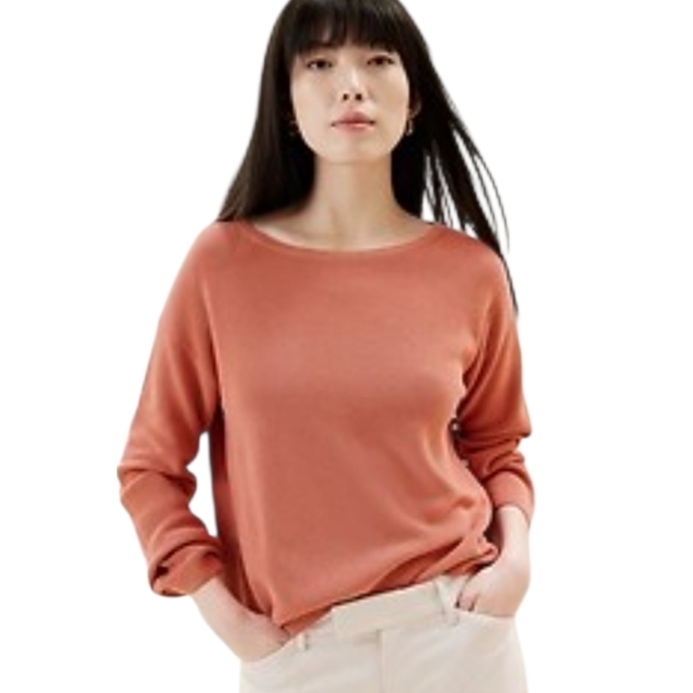 Banana Republic‎ Coral Brown Cotton Blend Sweater Size XL
